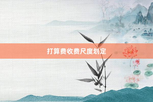 打算费收费尺度划定